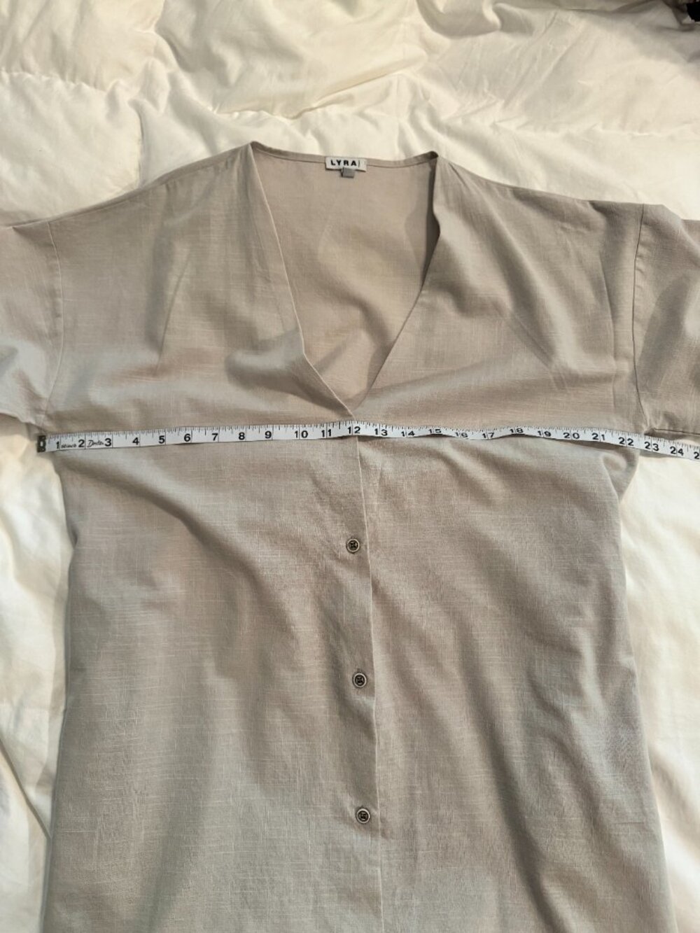 LYRA Modest Maya Kaftan Stone 100% Cotton S/M - Picture 7 of 10